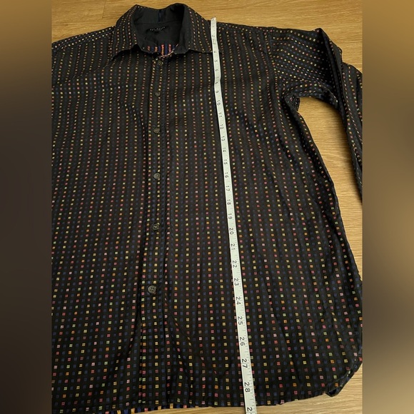 Ted Baker London Black Multicolor Button Down Shirt, size L - Picture 7 of 13